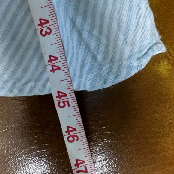 Torrid Blue White Striped Cold Shoulder Challis Dress - Picture 7 of 15